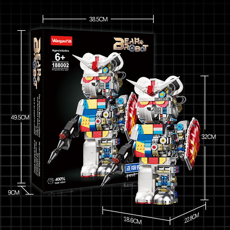 Mô hình lắp ghép - Bear Robot - Gundam 18802 4 mo hinh lap ghep bear robot gundam 18802 04